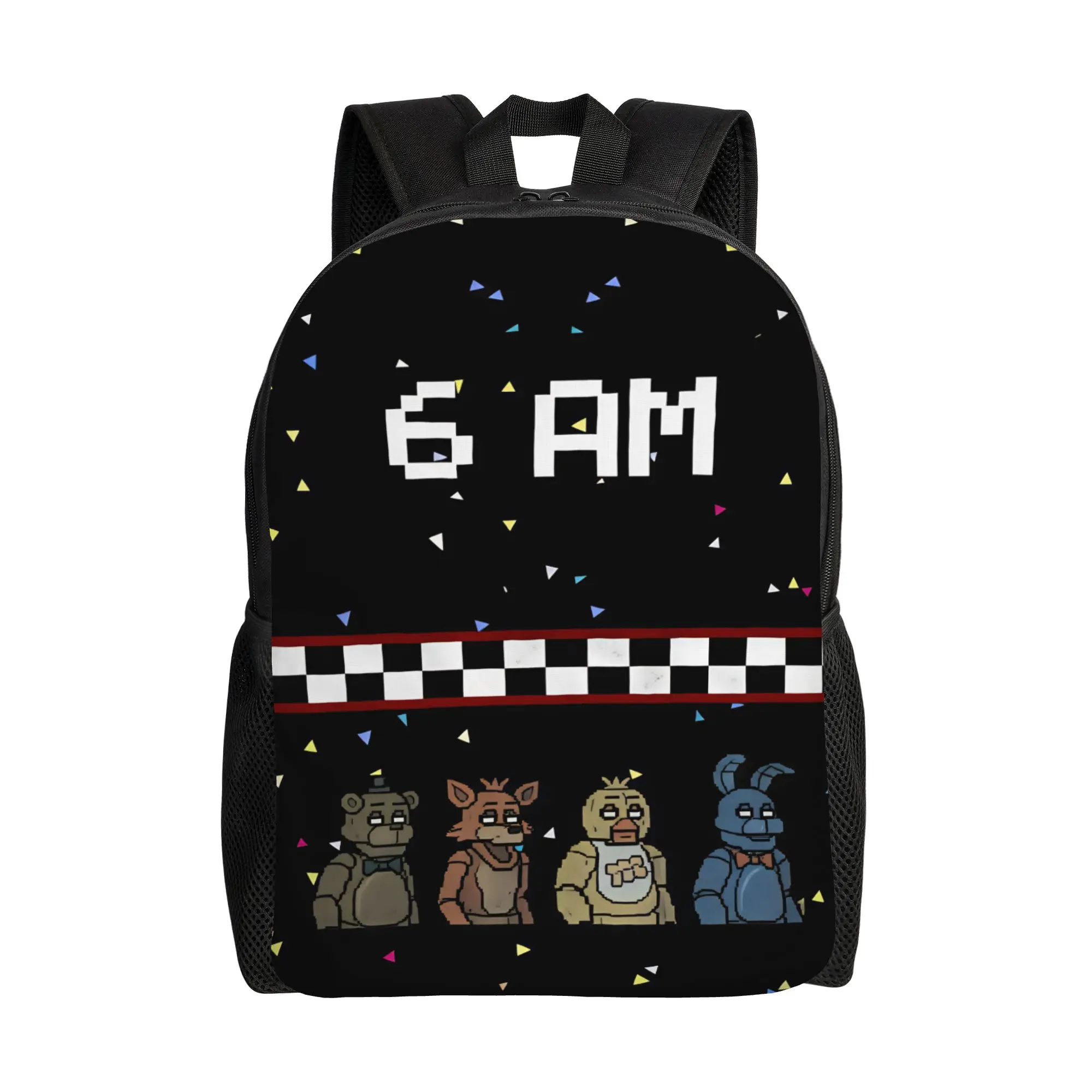 FNAF Horror Game Backpack Men  Big Backpacks Polyester Casual High School Bags Travel Custom Rucksack