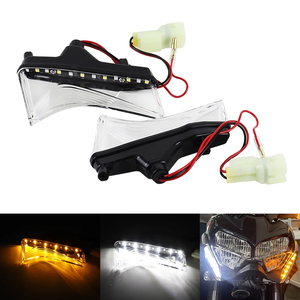 

Для KAWASAKI Z900 2020 2021 202 светодиодные передние дневные ходовые огни, указатели поворота, аксессуары