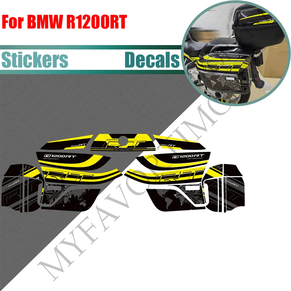 

For BMW R1200RT Motorcycle Fairing Fender Trunk Luggage Cases Protector Tank Pad Grips Kit Knee Wheels Stickers moto Decals