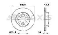 

AE0418 for brake disc aynas STARLET 1.5I 1.3