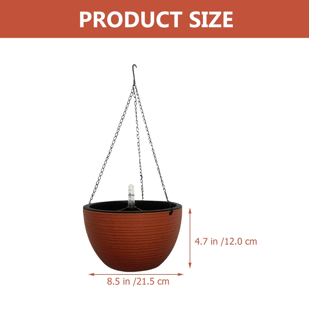

Self Watering Hanging Flower Pot Wall Mount Planter For Indoor Outdoor Garden Decorative Basket Large Plant Container