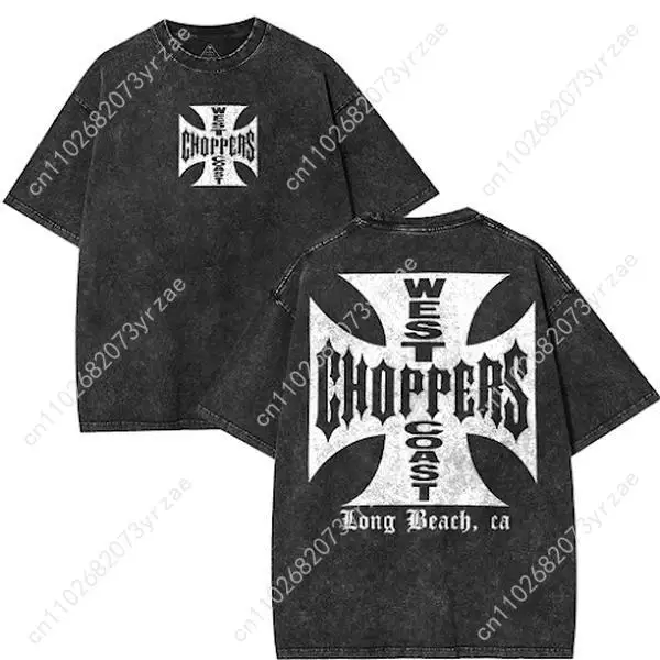 

West Coast Choppers Retro Tshirt Man Woman High Quality Vintage T Shirt Cotton Short Sleeves Fashion Soft Breathable Tops