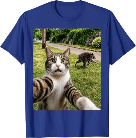 Jimothy Cat Selfie Raccoon Legend T-Shirt Y2k Niedliches Jimothy Raccoon Kitty Lover Grafik-Bekleidung für Frauen Männer Streetwear T-Shirts – Detail 7