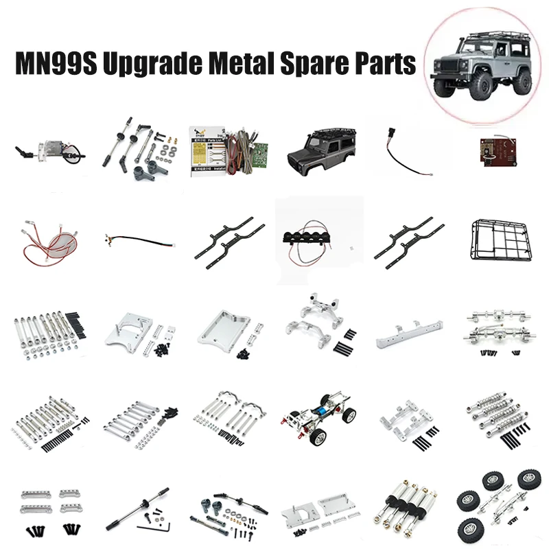 Metal MN86 MN98 MN99S1/12 Metal upgrade aluminum parts pull rod shock absorber front rear door bridge