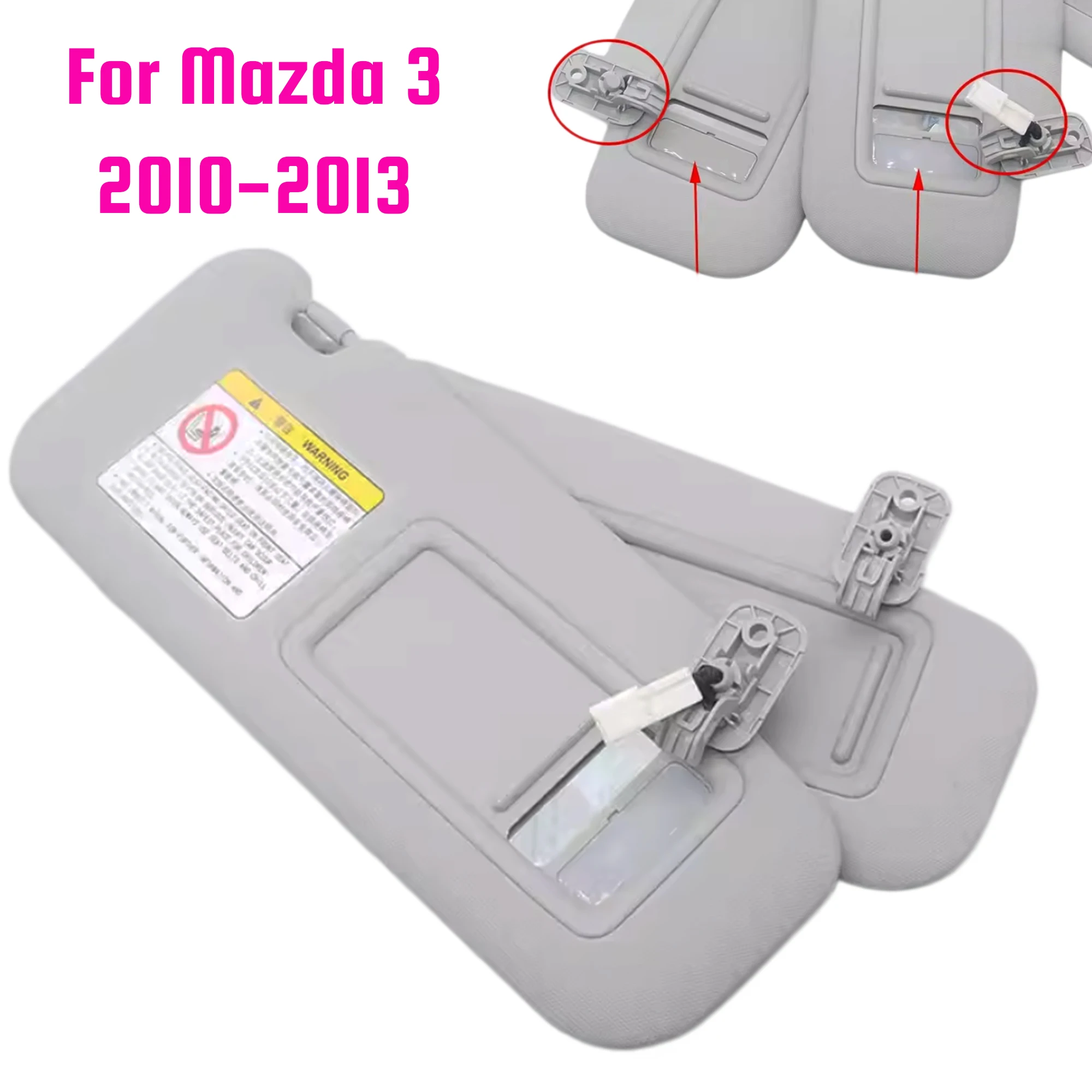 

For Mazda 3 2010 2011 2012 2013 Car Sun Visor Driver Passenger Side Sunshade Board Sun Shade Replacement Part BBM269320C75
