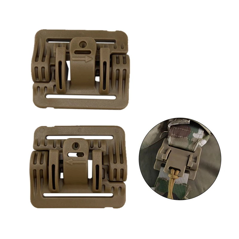 Tactical Quick Release Buckle, MOLLE Faixa Módulo, colete tático, Slider, 2pcs