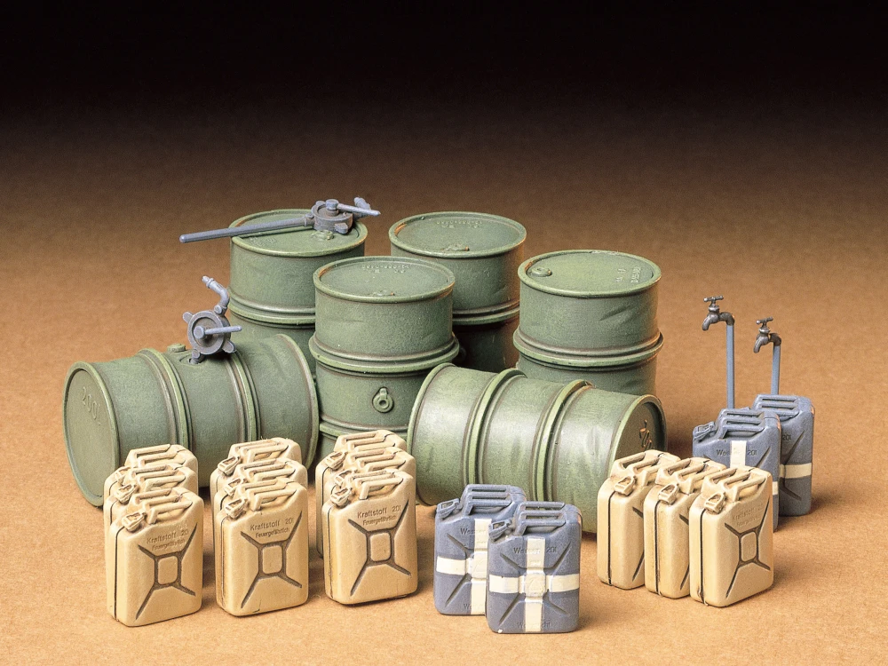 plastic assembled model Tamiya-35186 1/35 scale military battlefield scene accessories oil barrel set model kit