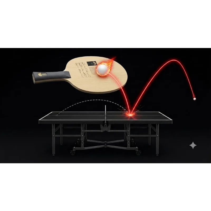 1pcs SANWEI T5000 Table Tennis Blade 5 Wood 2 Carbon Entry Intermediate Ping Pong Blade for Loop Drive with Fast Attack view 4