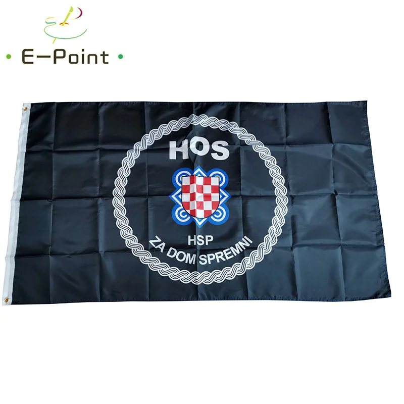 Croatian Defence Forces Flag Croatia HOS Flag 2*3ft (60*90cm) 3*5ft (90*150cm) Size Christmas Decorations for Home and Garden