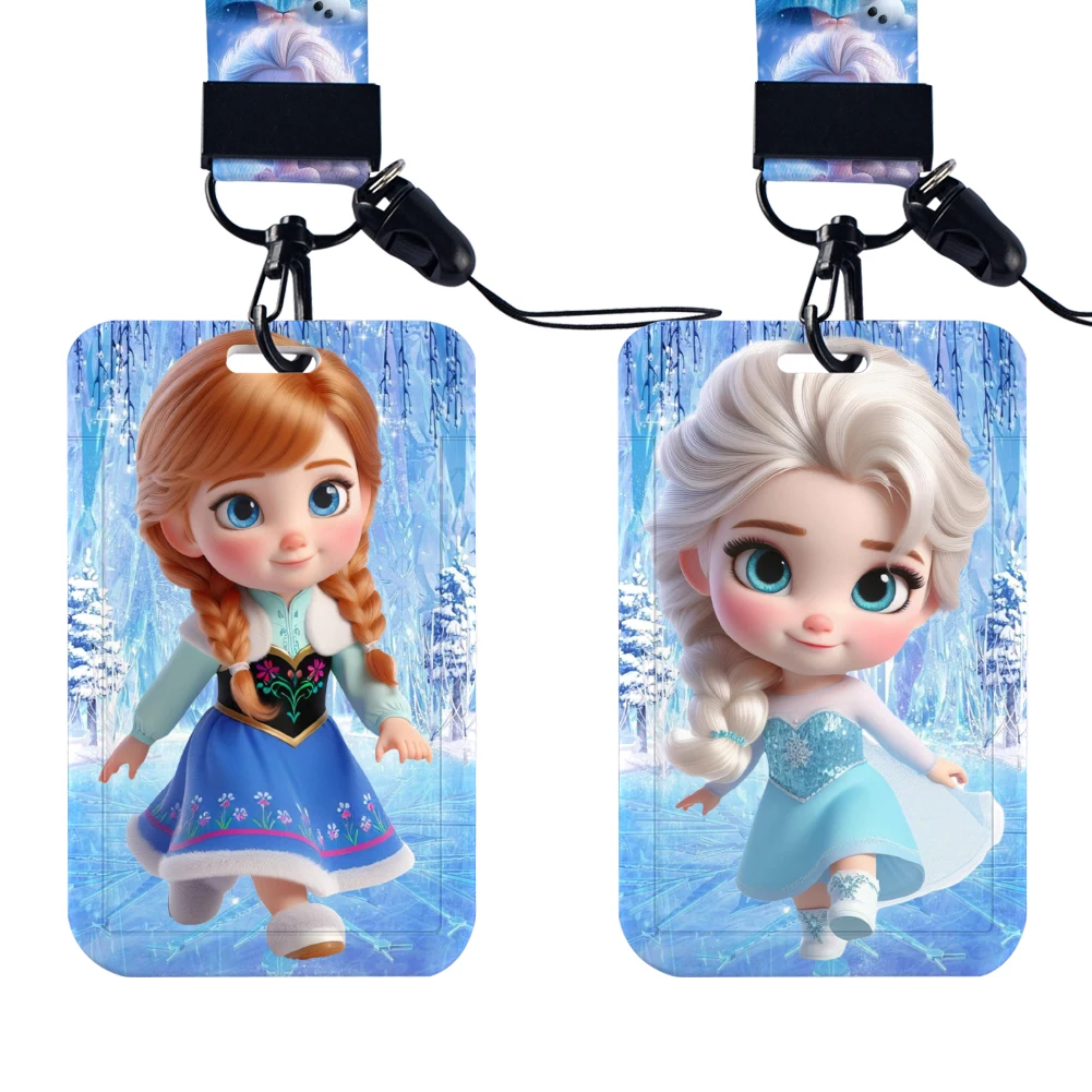 

Disney Frozen 2 Elsa Anna Princess Cute Card Cover Girls Campus Cute Card Badge Holder Id Card Girls Kids Vertical Style Badge