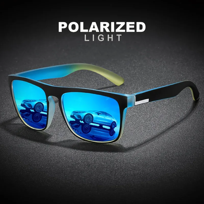 3Pcs Fantasie Gradienten Mutipcolor Quadrat Polarisierte Sonnenbrille AntiGlare UV400 Gläser Sommer Party Fahren Angeln Weihnachten Geschenk