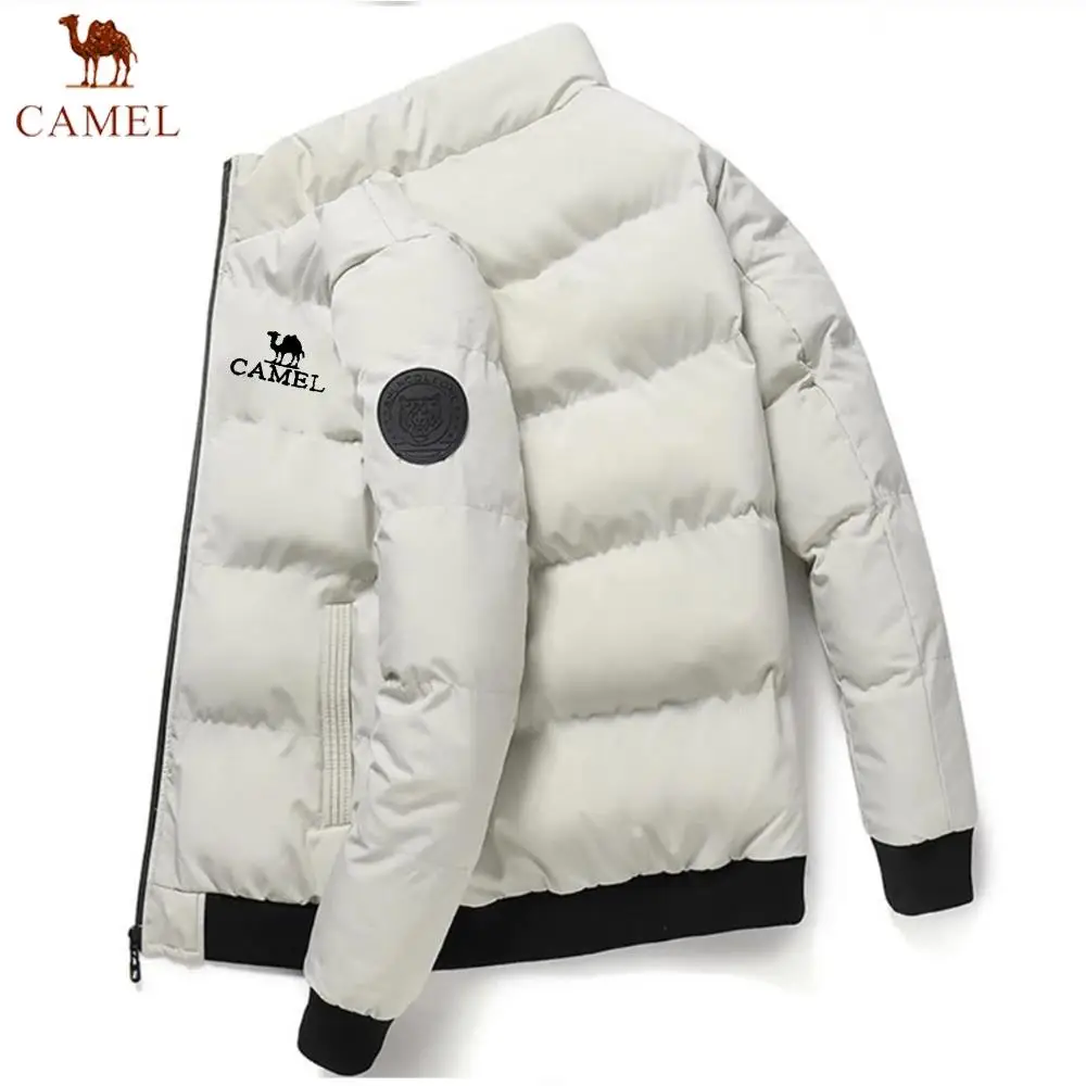 2024 High neck jacket branded printed casual zipper coat warm cotton padded outdoor fashion winter brand new