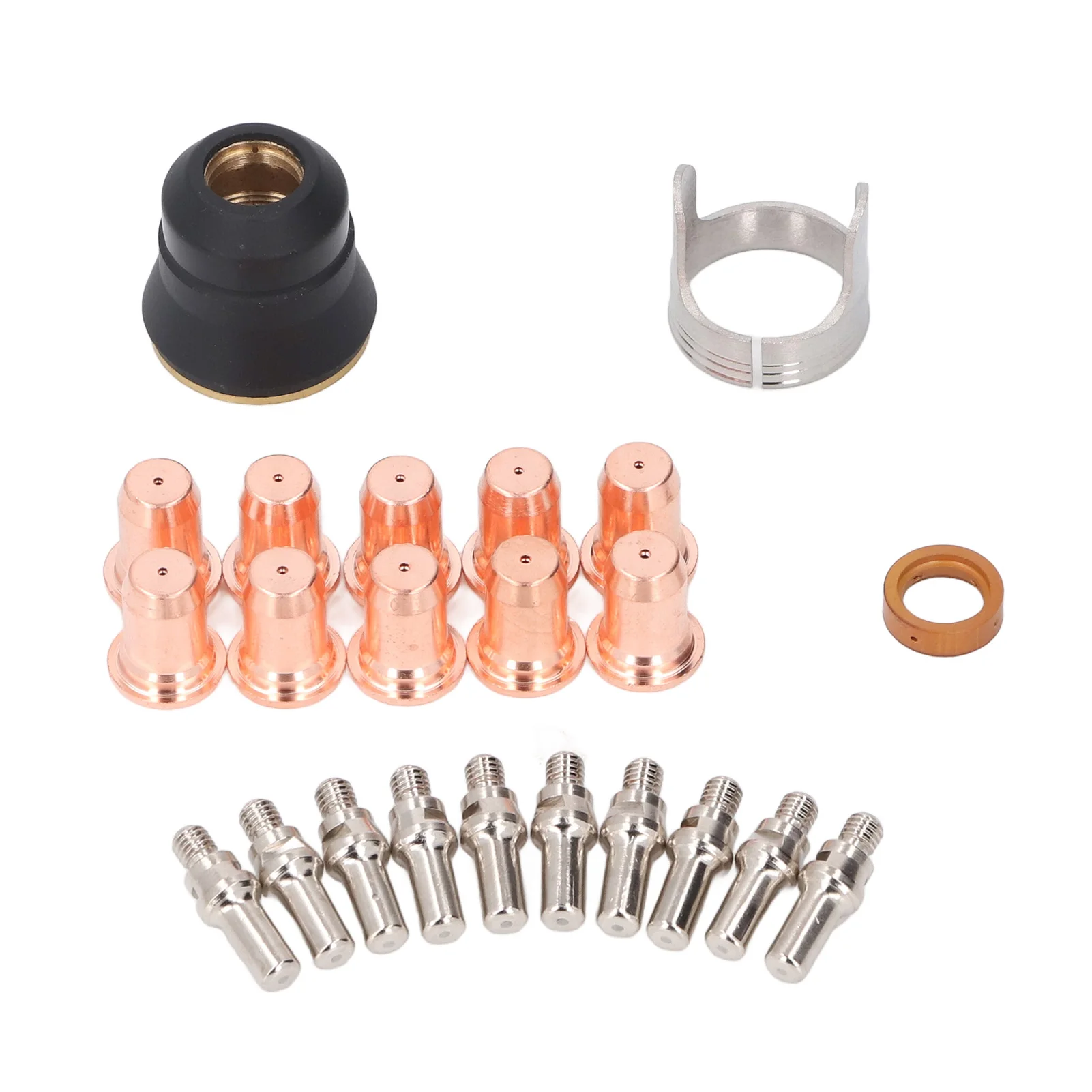 

Комплект расходных материалов для резака: режущее сопло, электрод, колпачок и крышка для режущего сопла/электрода.