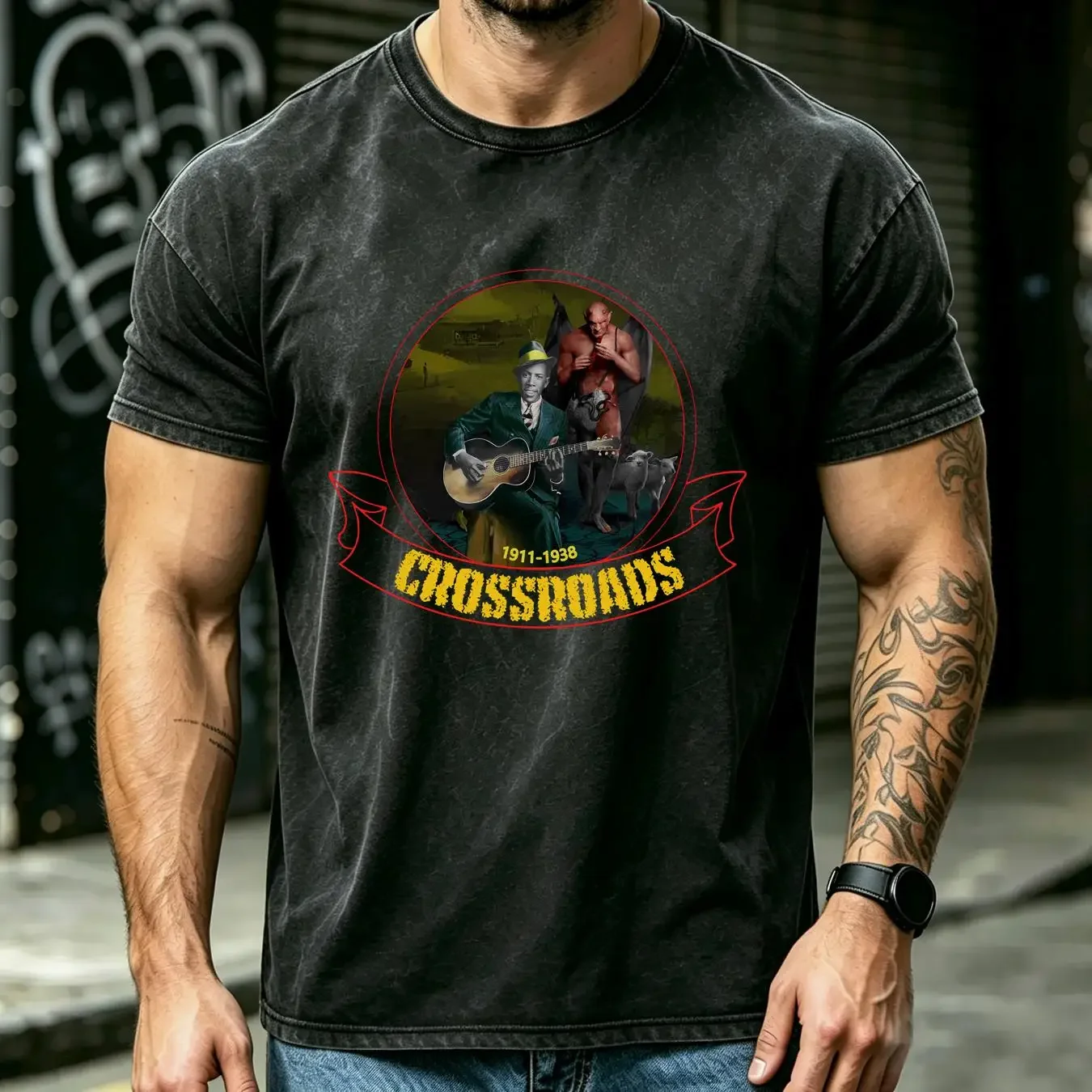 washed T Shirt Robert Johnson Black Retro Gifl For Fan Men S 4XL NL140 vintage Washed Unisex homme fashion designer clothes