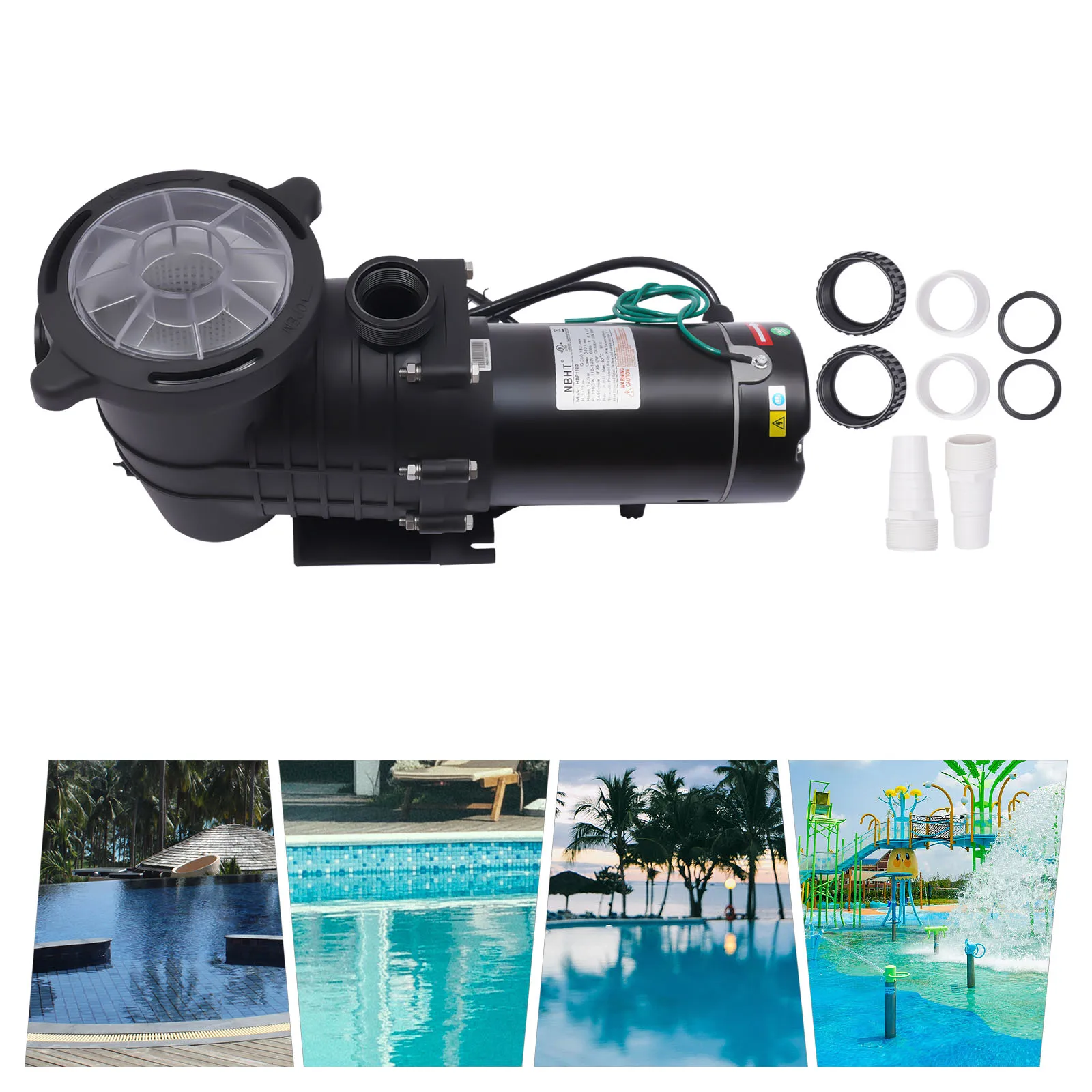 

Насос для бассейнов HBP1100, 1.5 л.с., 1100 Вт, 110 В, для циркуляции воды в отелях, ресторанах, аквакультуре, гидромассажных ваннах