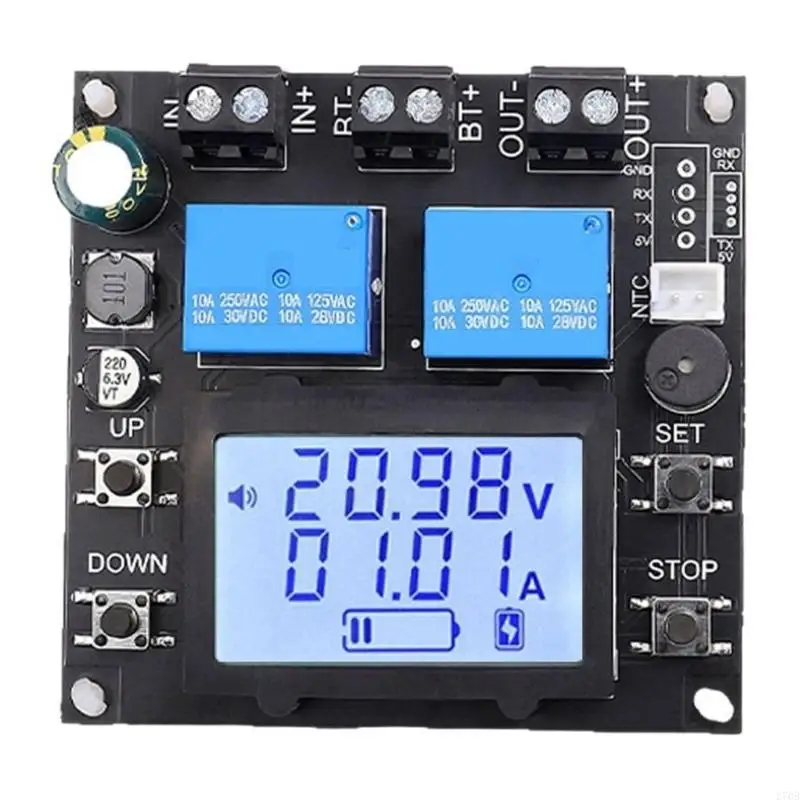 CUMPENTE CUMPO CUNTAGES AUTROMÁTICOS DC10V 110V com relés LCD Display 10A Protections para leads Bateria lítio ácido