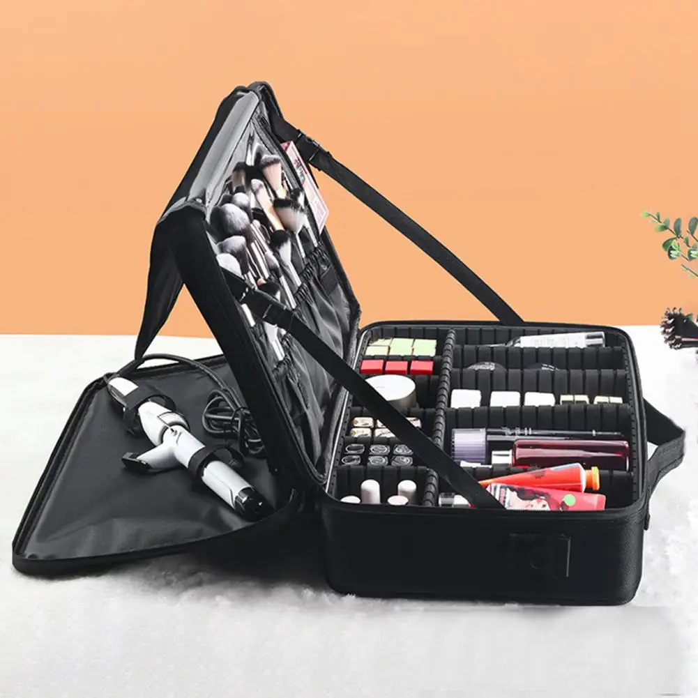

Makeup Organizer Tool Bag - Thermal Insulation Layer, Large Capacity, Waterproof, Adjustable Oxford Fabric Storage Box
