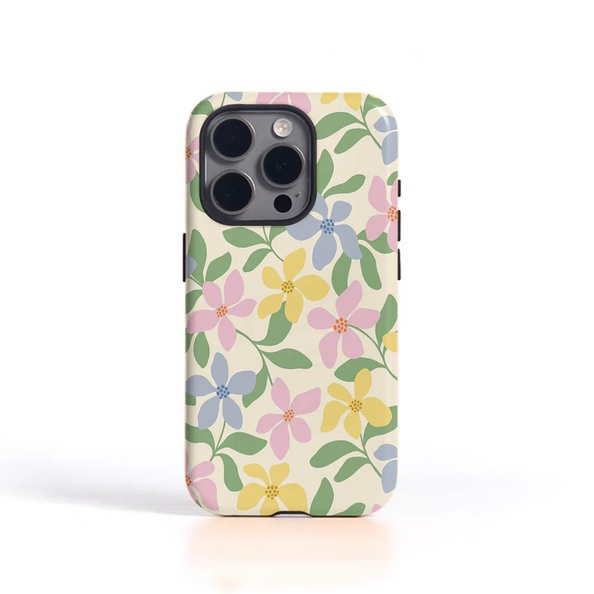 

Ins Yellow Blue Pink Flowers Case for IPHONE 17 16ProMax 15 14 13 12 11 PRO Plus Acrylic TPU Two in One Magnetic Phone Cases