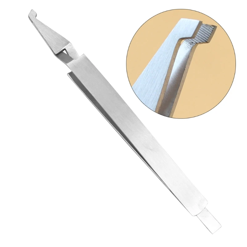 Stainless Steel Dental Tweezer Plier Direct Bracket Holder Orthodontic Bonding Serrated Dentistry for Teeth Care