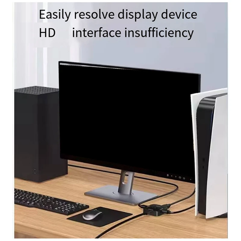 -Compatible Switch Video Selector Adapter All-In-1 8K -Compatible 2.1 Switch Switch 3X1 8K@60Hz
