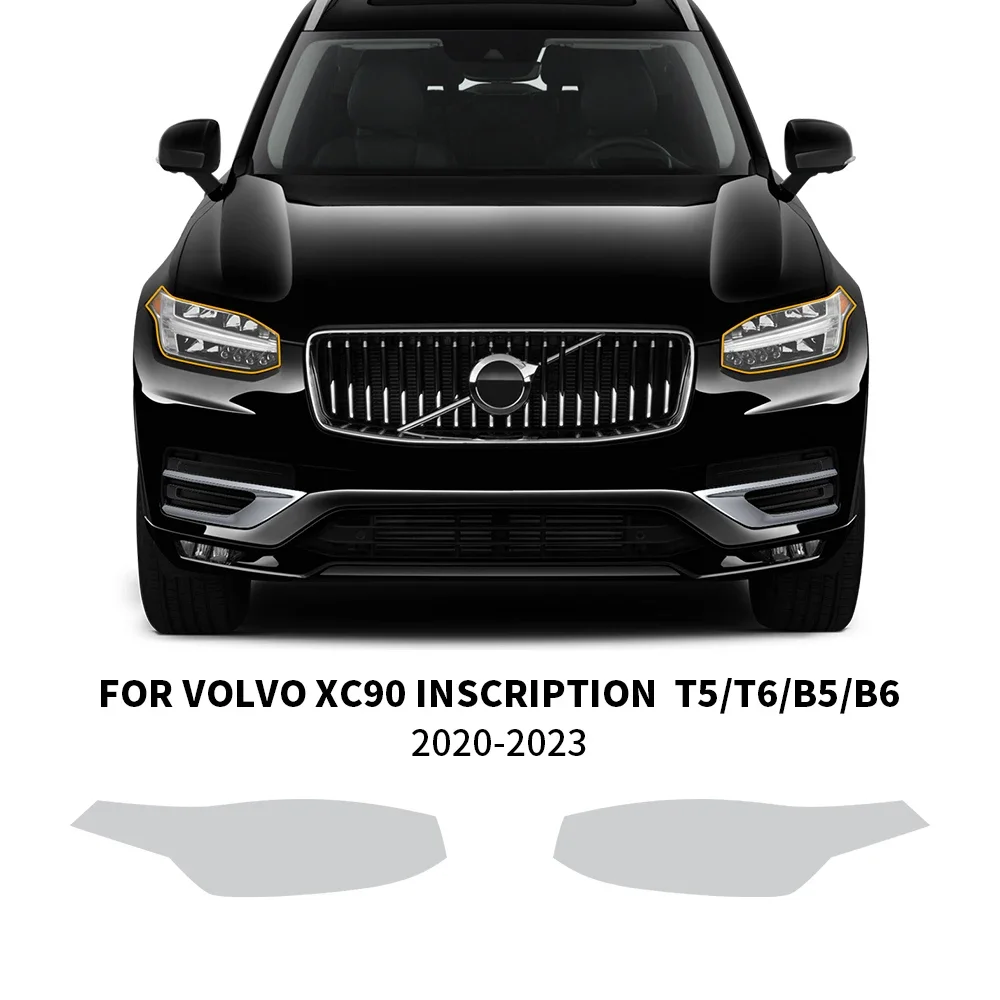 

Пленка для автомобильных фар для Volvo XC90 INSCRIPTION T5/T6/B5/B6 2020-2022 2023, прозрачная защитная пленка из ТПУ с защитой от царапин, предварительно вырезанная пп