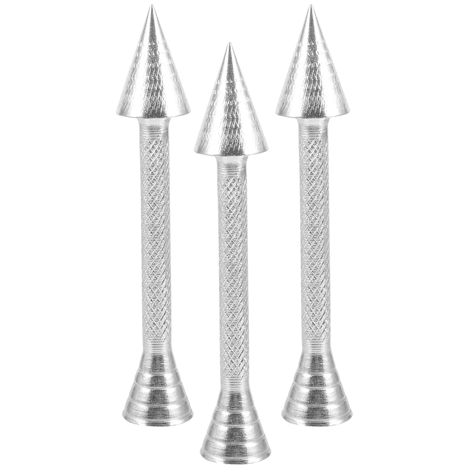 

3Pcs Cake Piping Rod Aluminium Alloy Flower Nail Icing Sticks Easy Use Exquisite Roses Flower Nail Aluminium Alloy Sticks