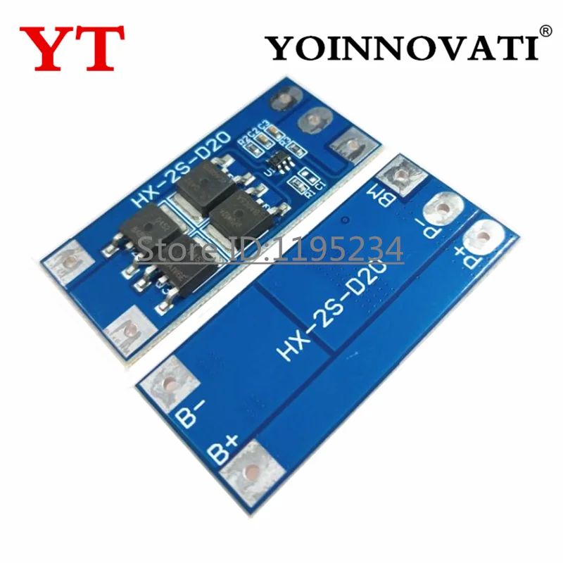 1-10 قطعة HX-2S-D20 2S 7.4V 18650 بطارية ليثيوم لوح حماية وحدة 8.4 فولت بطارية 13A العمل الحالي 20A الحد الحالي
