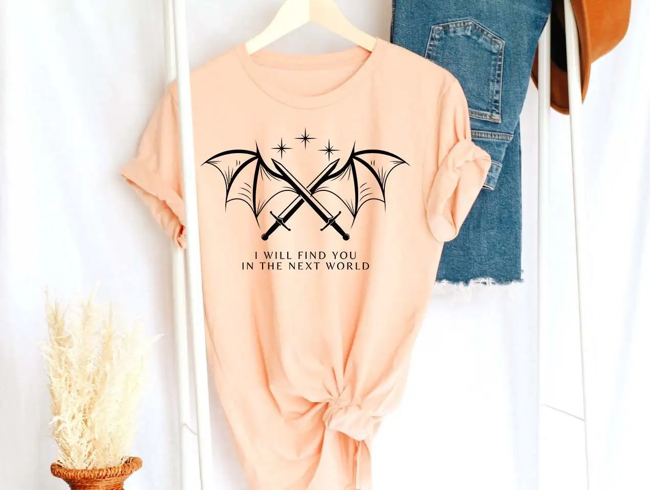 I Will Find You In The Next World T Shirt Velaris Sweat Cassian Quotes Bat Boys Wings Acotar Gıft For Her Velarıs