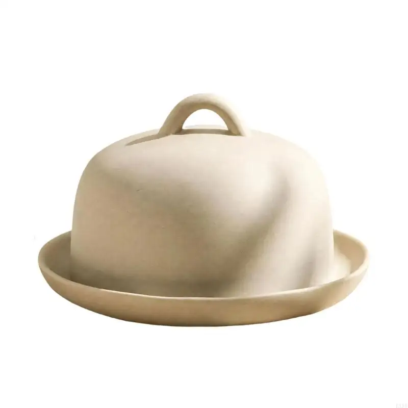 Butter Tray with Lid and Serving Base, Covered Spread Container with Top Grip for Breakfast Table and Daily Meal Use KXRE