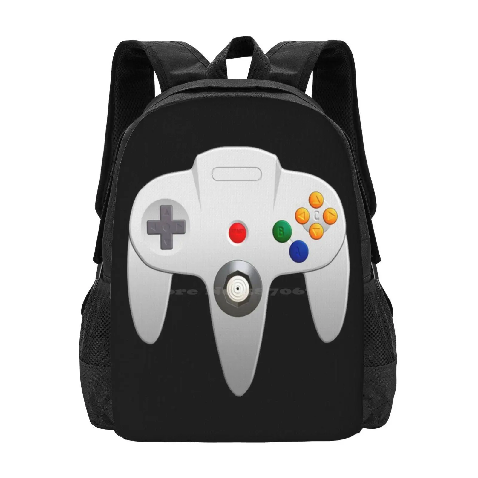 Mochila con bolsa controladora para hombres, mujeres, niñas, adolescentes, N64, Joystick de juego, inicio de pausa