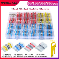 50/100/300/800pcs Practical Electrical Waterproof Seal Heat Shrink Butt Terminals Solder Sleeve Wire Connectors