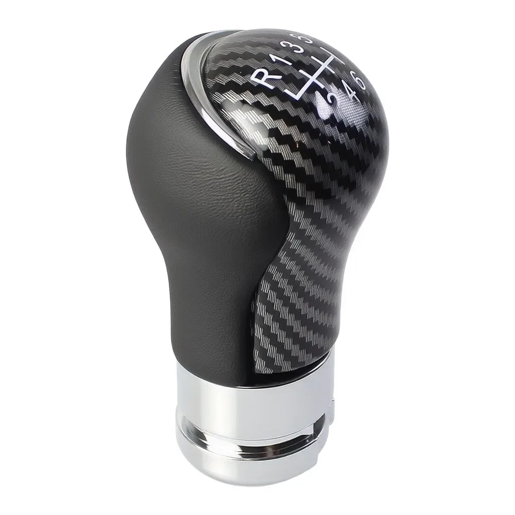 for Auto Interior Accessory Carbon Fiber Gear Knob Lightweight Material Easy Installation Process For 6 Speed Manual