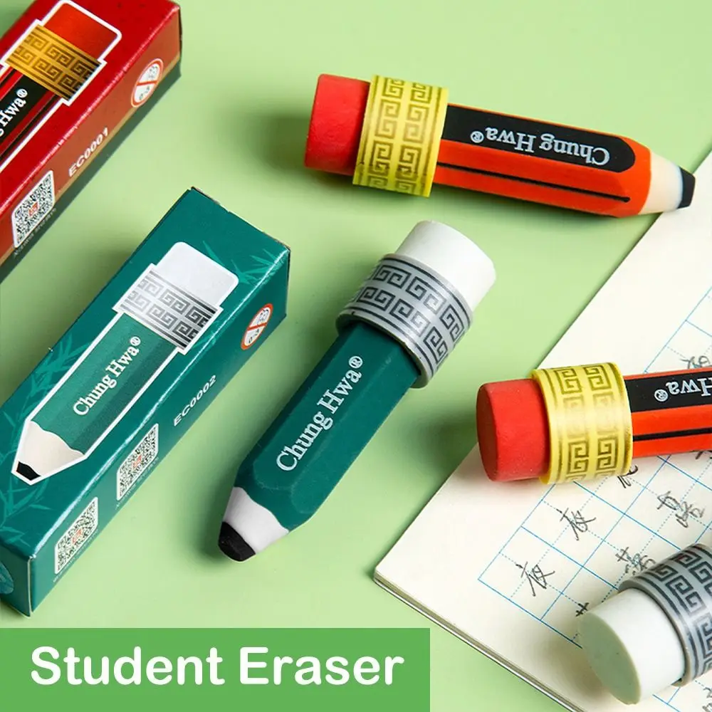 Less Rubber Debris Pencil Wiping Eraser Good Flexibility Writing Drawing Art Pencil Eraser Pencil Shape Handwriting