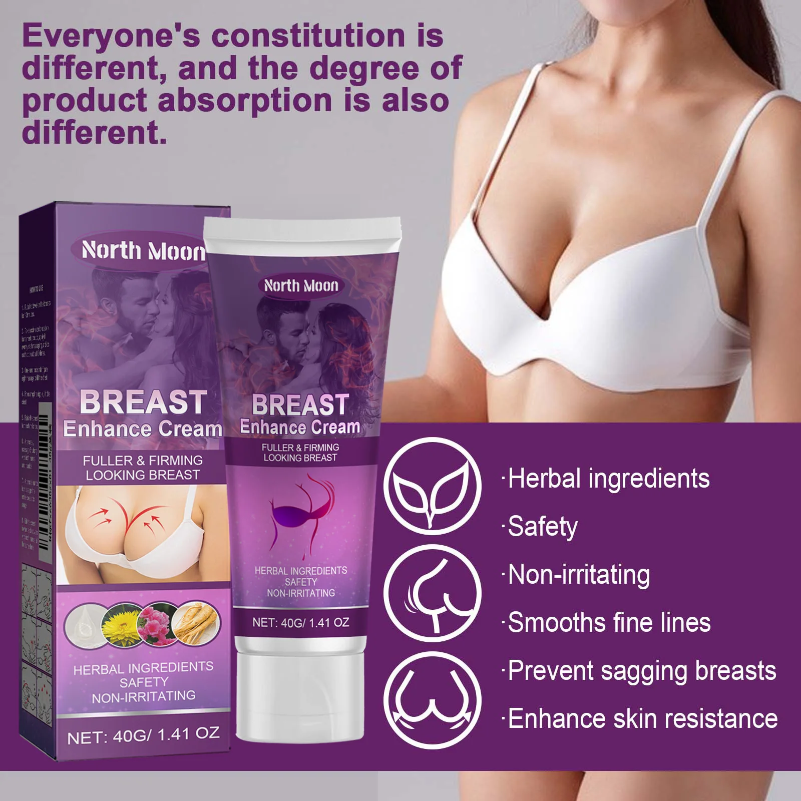 Breast Enhancement Capsule Promote Breast Lift Up Increase Tightness Moisturizing Smooth Anti-Sagging Breast Fast Growth Care