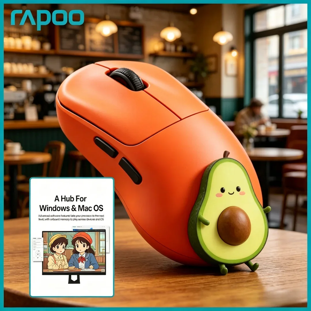 Rapoo VT3S /VT3S MAX GEN-2 Wireless Gaming Mouse True 8K Wireless Polling Rate 49g Nebula-Light Up to 750Hr Prolonged Runtime
