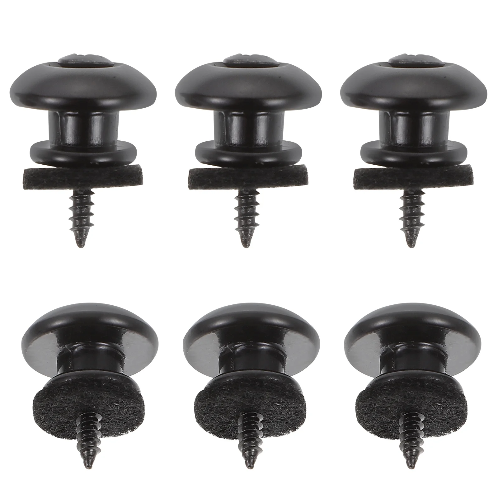 

6 Pcs Guitar Ukulele Strap Holder Belt Buckle Fixator Metal Buckles Hardware Electric Locks Iron