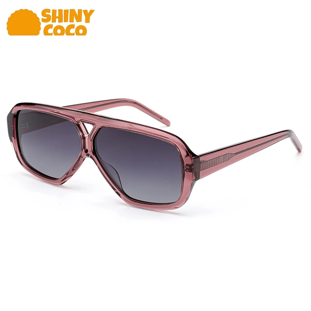 

ShinyCoCo Luxury Brand Simple Double Beam Sunglasses European And American Fashionable Polygonal Sunglasses For Women