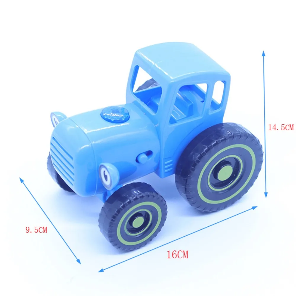 Neues frühes Lernspielzeug, kleines Auto, Mini-Spielzeug, Automodell, Bauer, blauer Traktor, blaues frühes Lernen, Zugdraht, Automodell, Spielzeug für Kinder