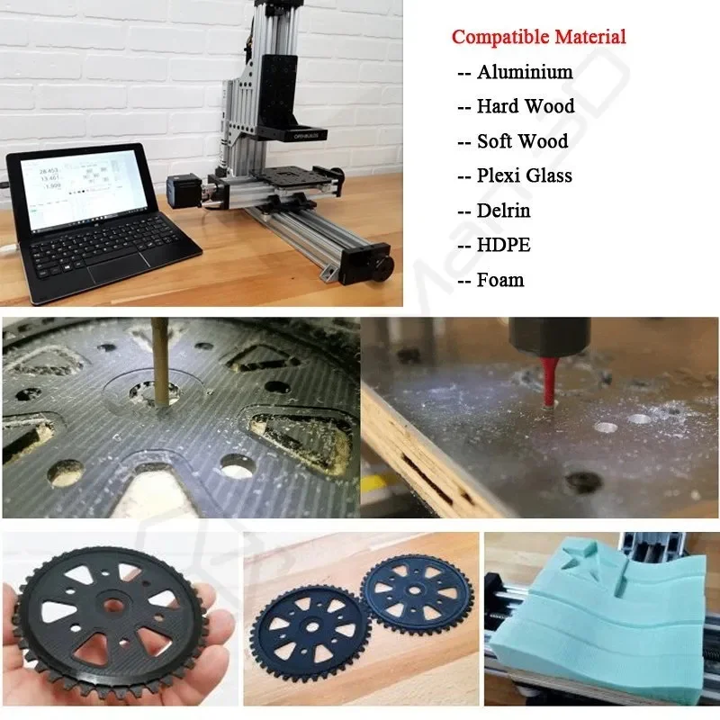 OpenBuilds MiniMill 3-Axis CNC Mechanical Kit DIY Desktop Frame for Engraving MDF Wood Acrylic Metal PCB Cutting Milling Machine - view 4