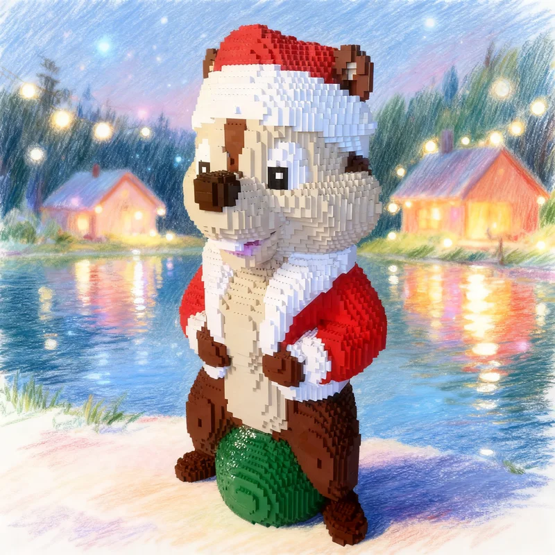 

Набор для сборки 3D-модели MOC Chipmunk Christmas Capers из 12362 деталей: креативный конструктор, подарок, декор для демонстрации, премиум-класс, для взрослых