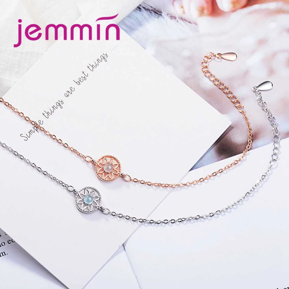 Korea Simple Style Jewelry For Girl Romantic Bracelet Bangles 2 Color Optional 925 Sterling Silver  Present Birthday Gift