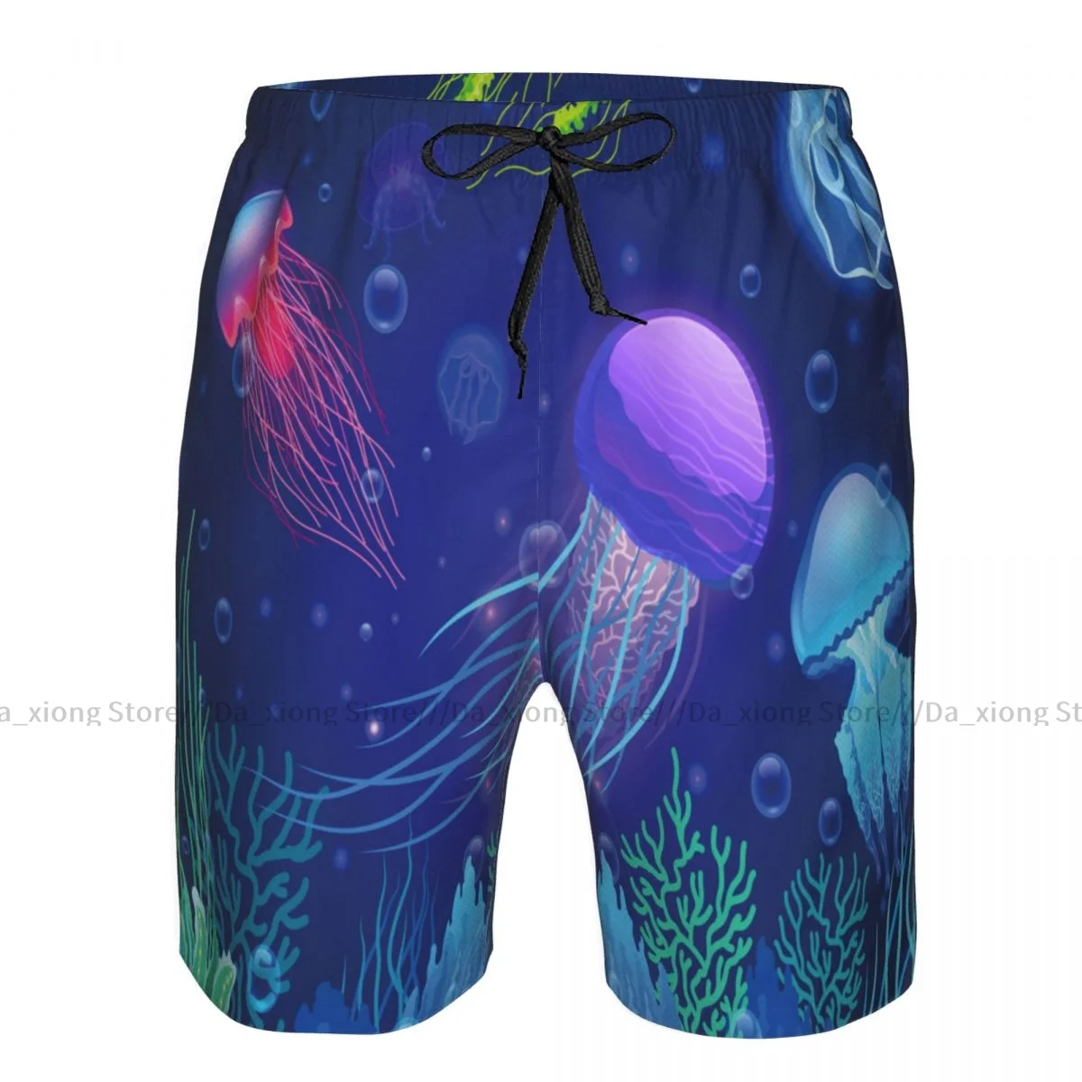 Jellyfish And Corals Quick Dry Swimming Shorts For Men Swimwear Swimsuit Trunk Bathing Beach Wear