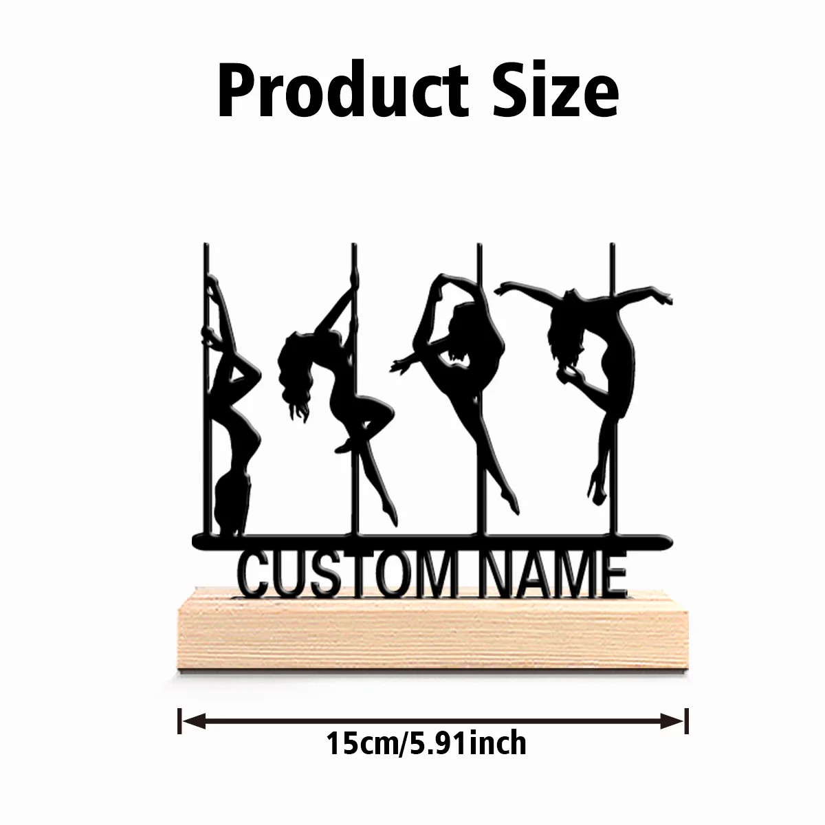 1pc Stylish Personalized Custom pole dance Artist’s Gift with Wooden Base Perfect for Painters Studios Creative Spaces Christma view 2