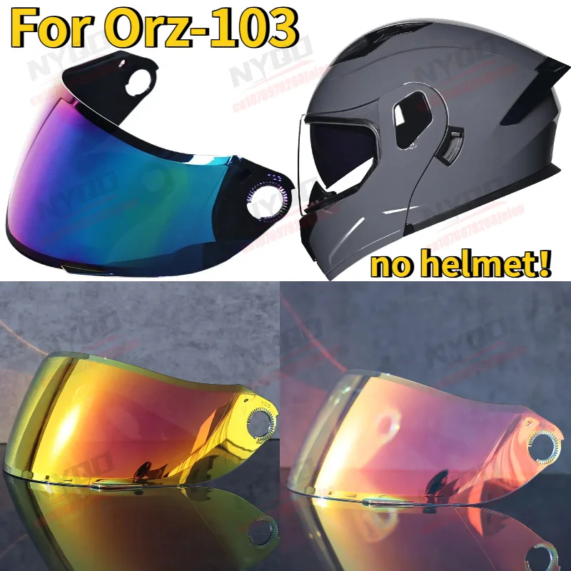 Motorcycle Night Vision Transparent High-definition Lens Anti UV Helmet Windshield Protector Suitable for Orz-103
