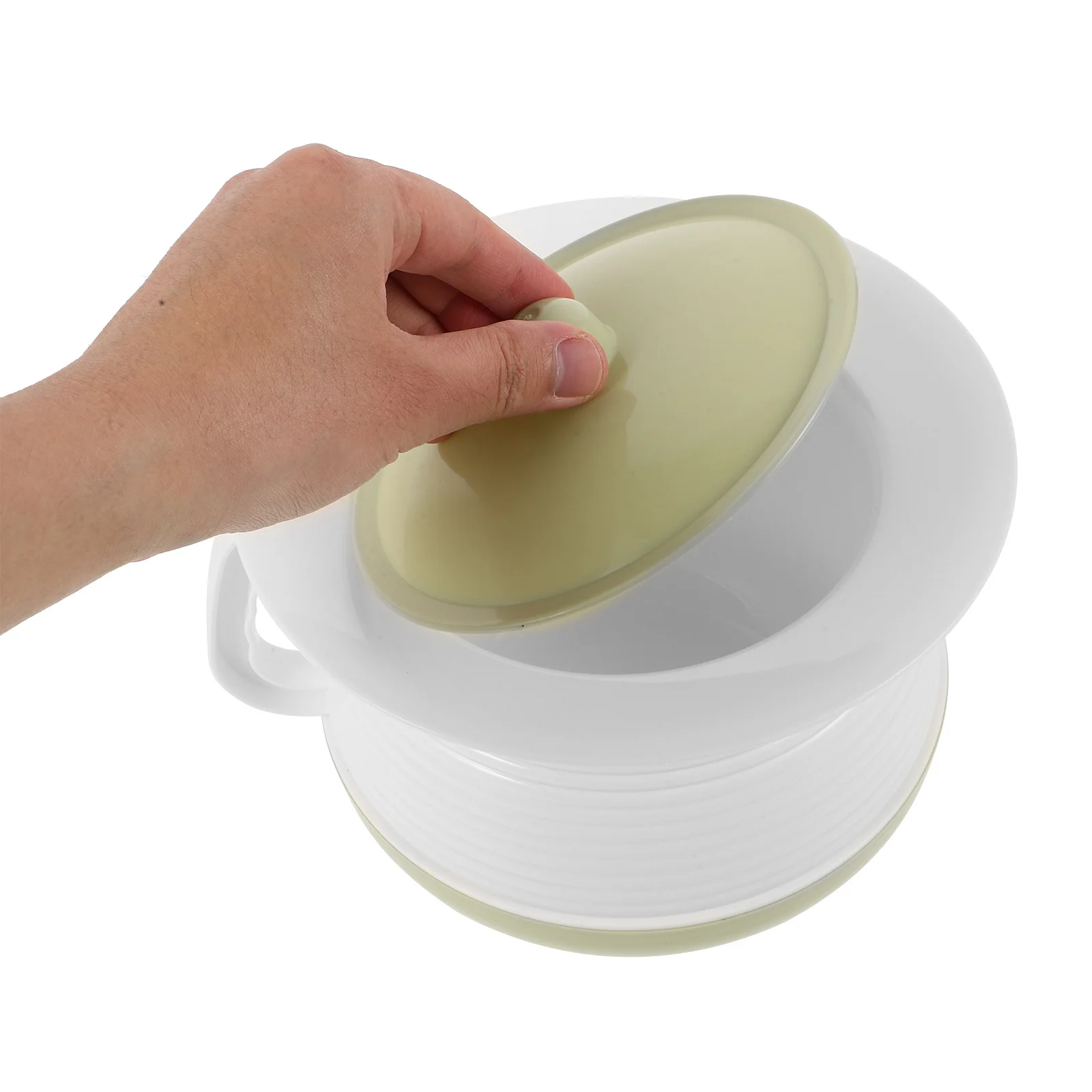 

Plastic Spittoon with Lid Home Chamber Pot Urinal for Children Disabled Elderly Portable Covered Night Urinal Pee Pot