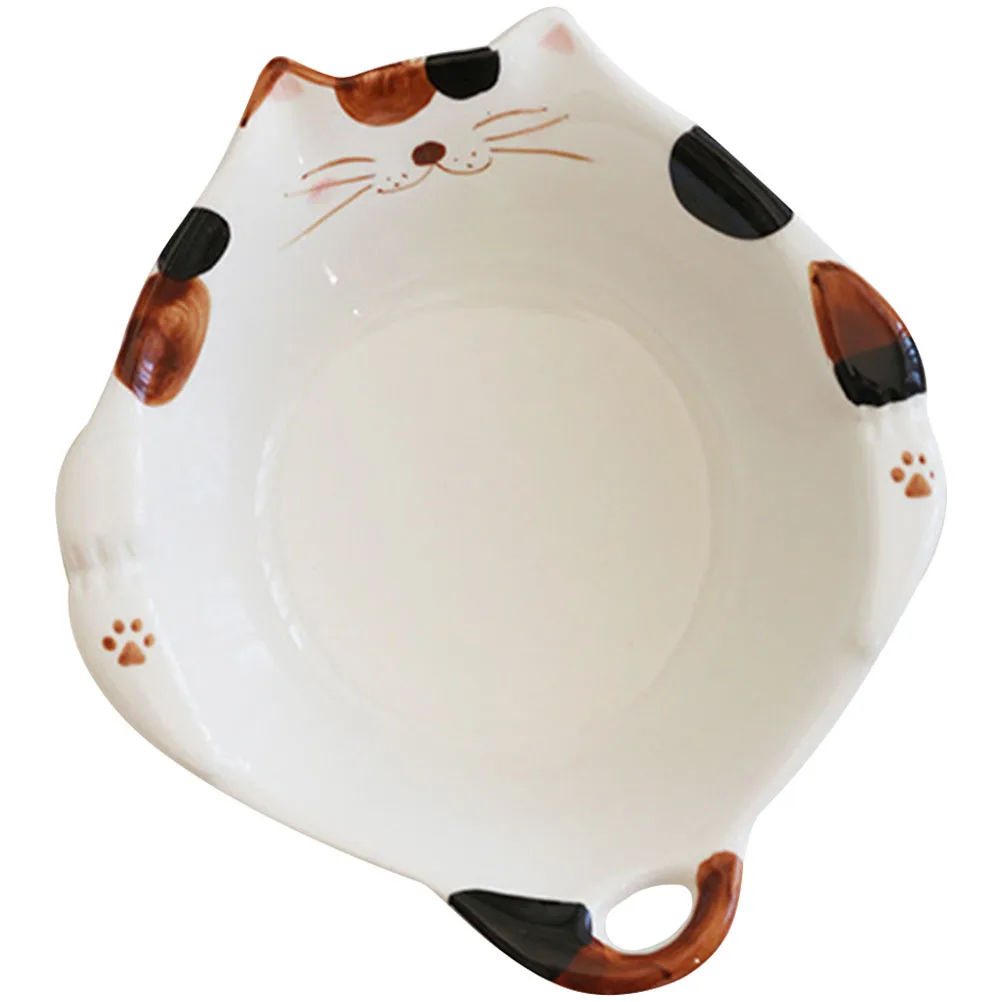 

Ceramic Bowl Cartoon Design Kids Meal Dish Practical Breakfast Bowl Home Kitchen Supplies Heat-Resistant