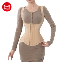 MiiOW-corsé de entrenamiento de cintura en forma de U para mujer, entrenador de cintura moldeador, hueso de acero, Abdomen, parte de atrás bonita, camiseta sin mangas, ropa moldeadora