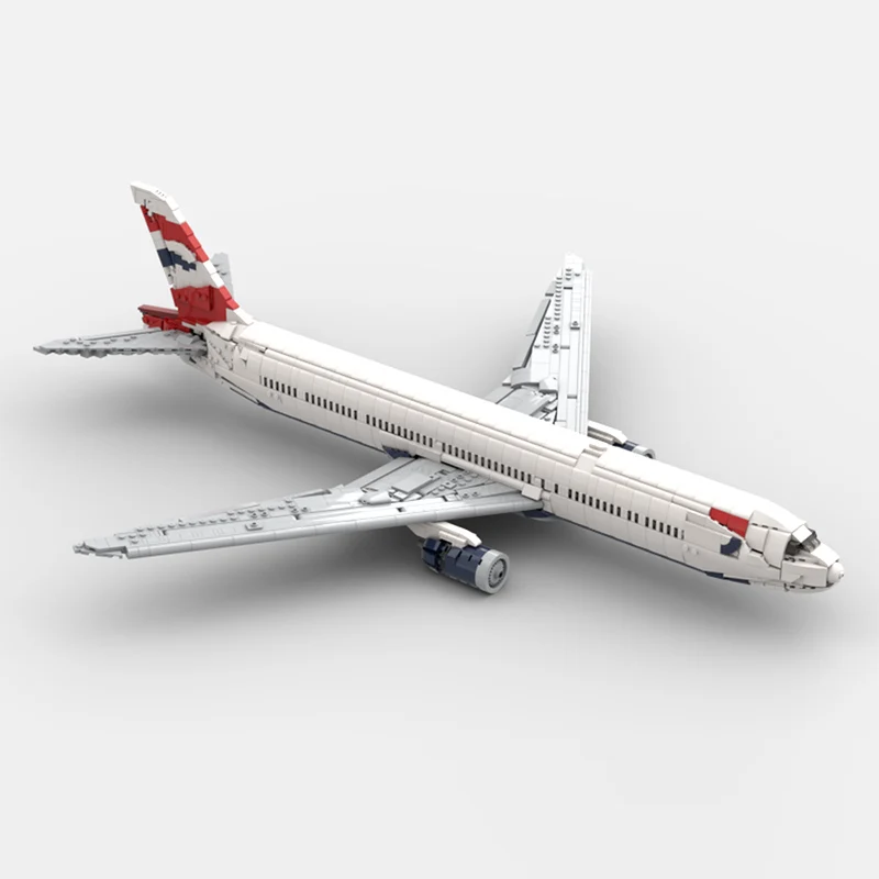 Modèle d'avion de ligne civil 777-300er, briques de construction MOC, équipement de guerre, technologie modulaire, jouets à assembler pour enfants, costume, cadeaux de vacances