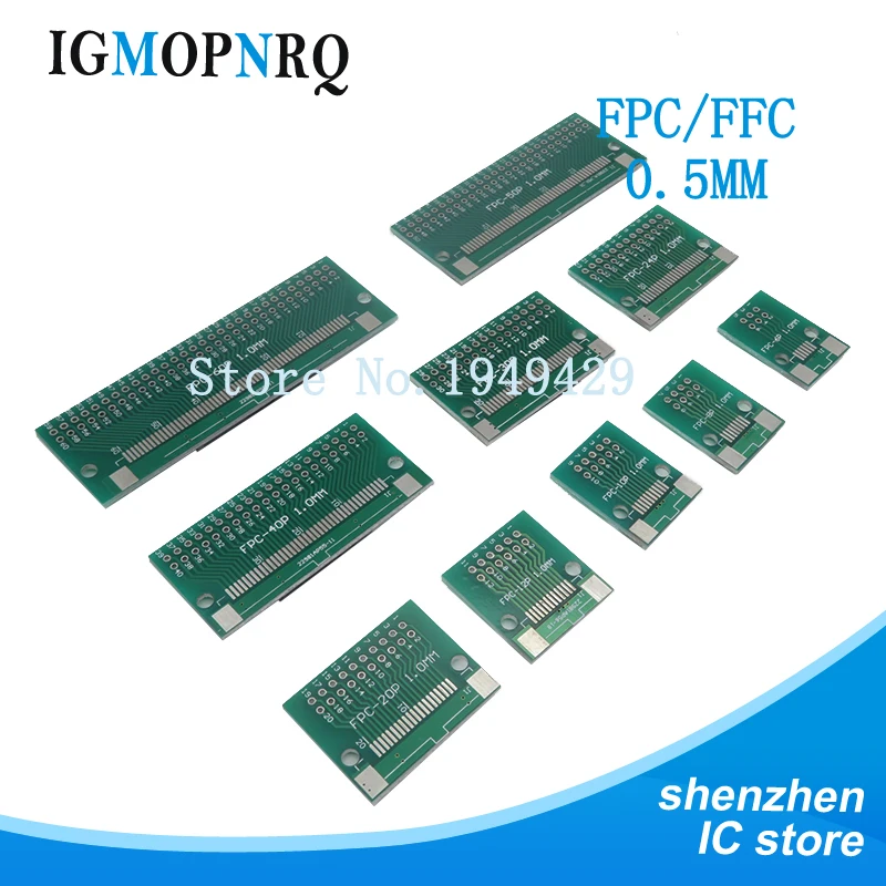 1PCS FPC/FFC flexible cable adapter board double-sided 0.5mm to straight 2.54mm flexible cable adapter 6P/8P/10P/20P/30P/40P/60P