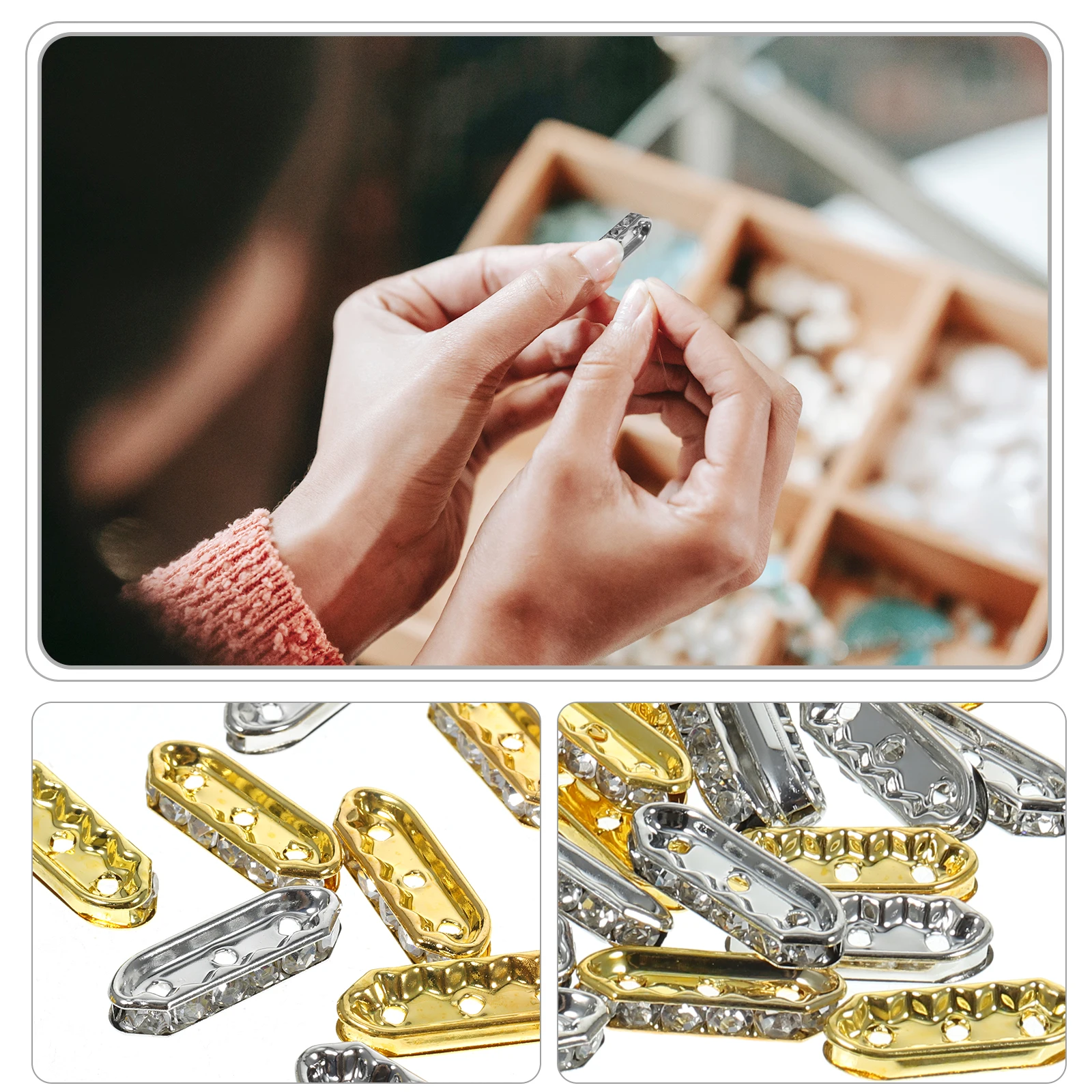 

100pcs Metal Jewelry Spacer Beads Diy Bracelet Necklace Crafting Accessories Loose Bead Spacers For Diy Earrings Making